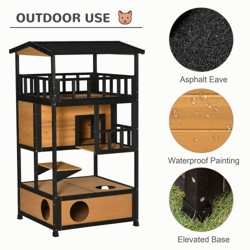 The Purrfect Hideout – Wooden Cat House for Outdoor Adventures