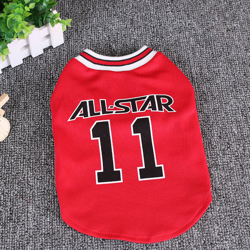Basketball Dog Jersey – Lightweight Summer Sports Vest for Pets