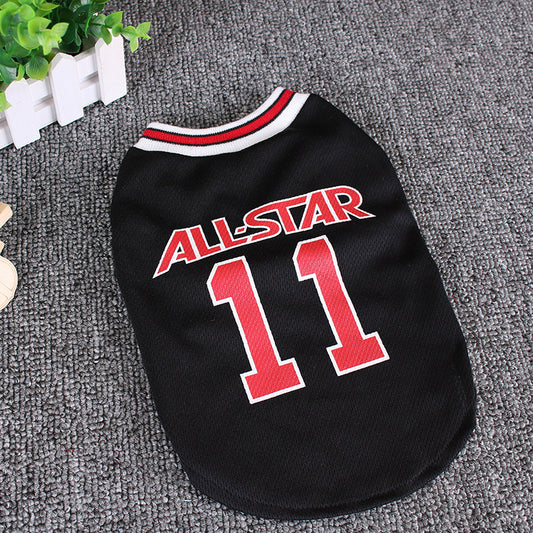 Basketball Dog Jersey – Lightweight Summer Sports Vest for Pets