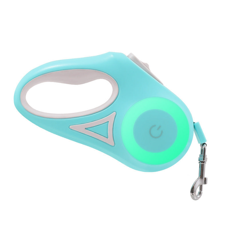 Retractable Dog Leash with Collar and Spotlight for Pets