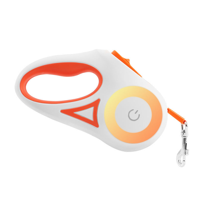 Retractable Dog Leash with Collar and Spotlight for Pets