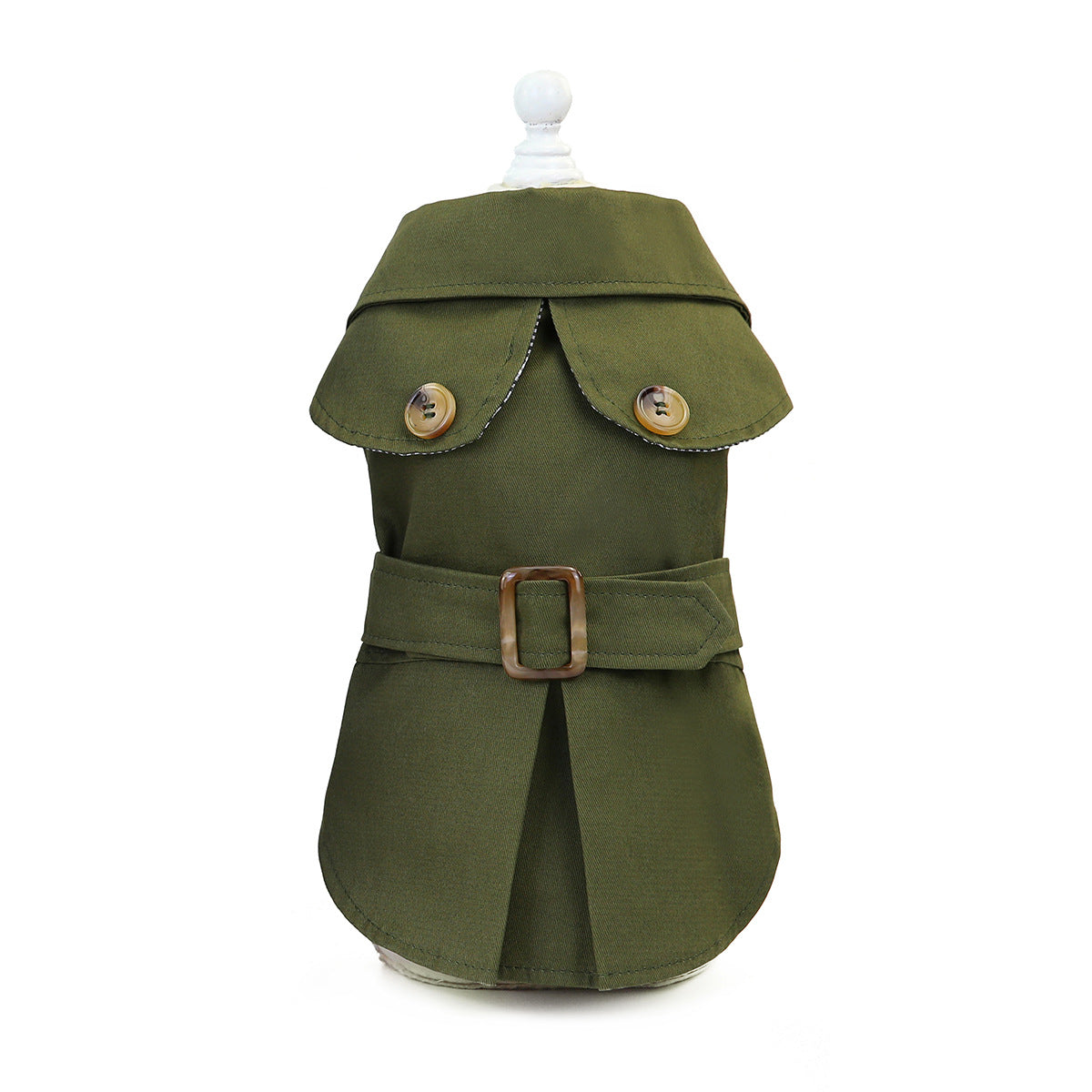 Stylish Dog Trench Coat – Classic Belted Pet Jacket