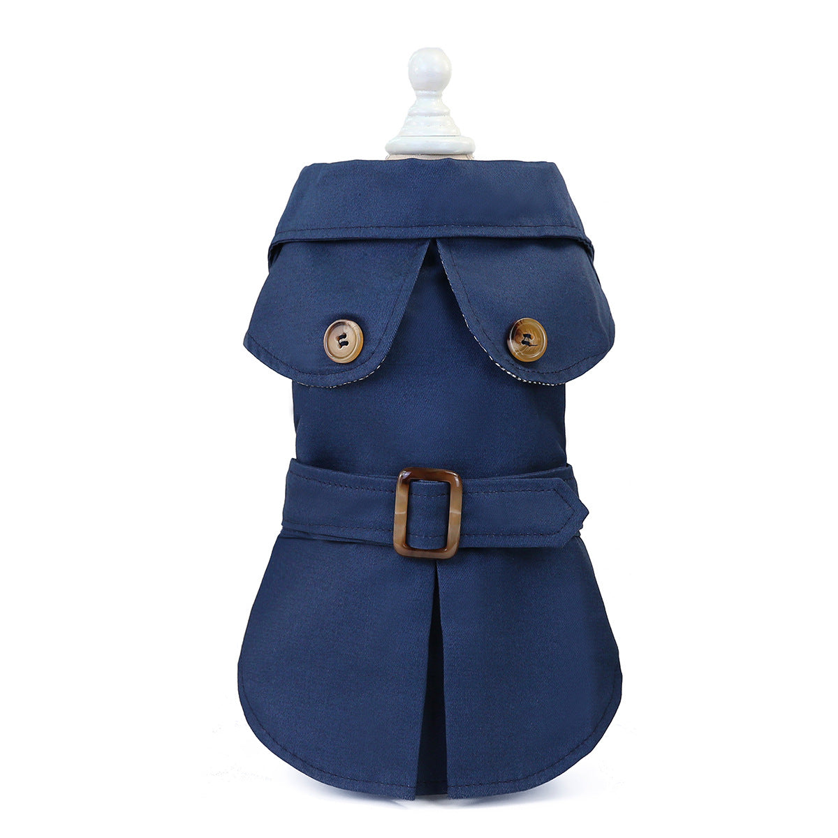 Stylish Dog Trench Coat – Classic Belted Pet Jacket